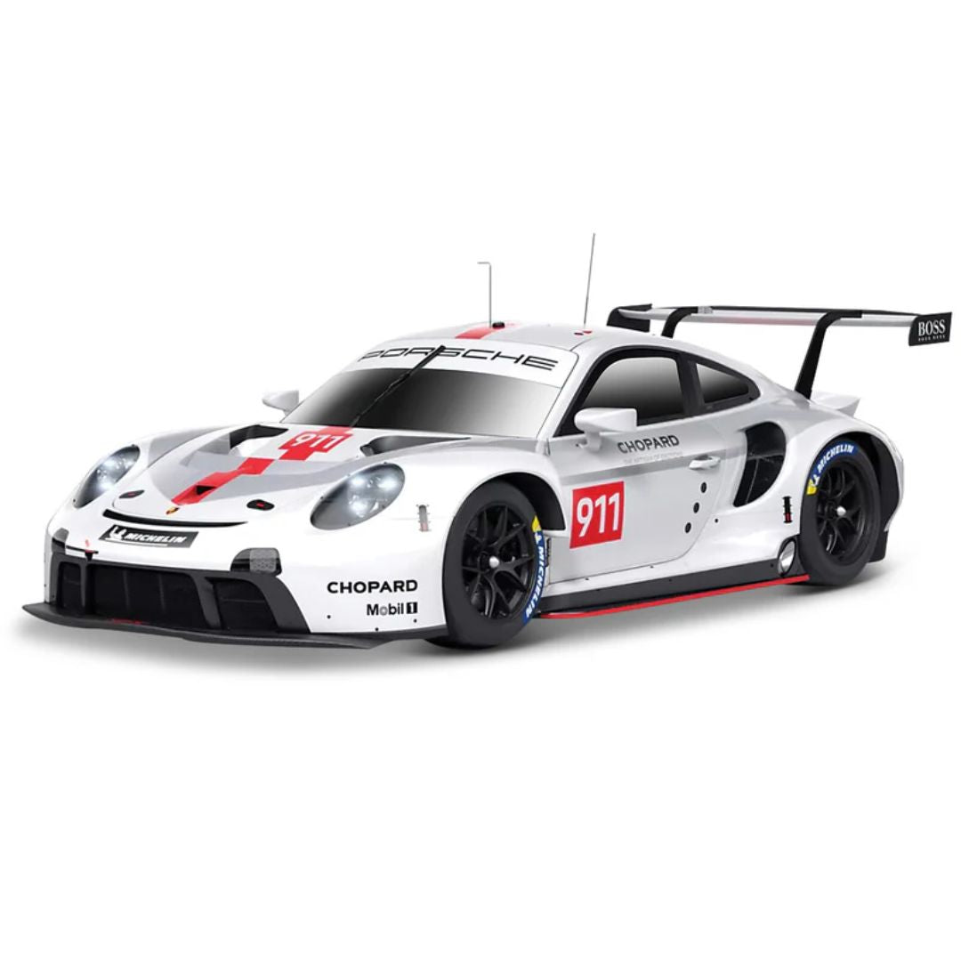 White Porsche 911 RSR GT 1:24 Scale Die-Cast Car by Bburago